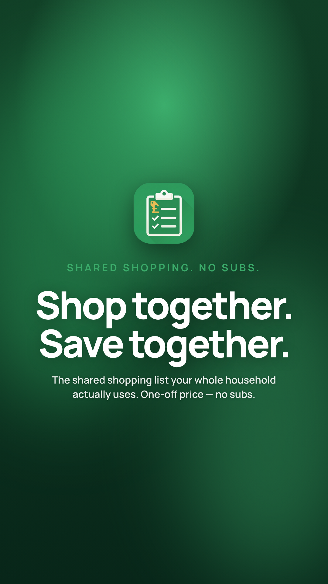 ListLedger - shared shopping lists for households